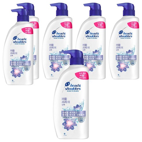 헤드앤숄더 퍼퓸 프레쉬 샴푸, 800ml, 6개