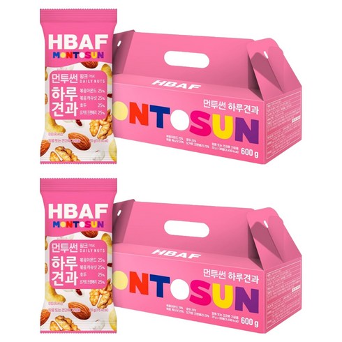 바프 먼투썬 하루견과 핑크, 600g, 2개