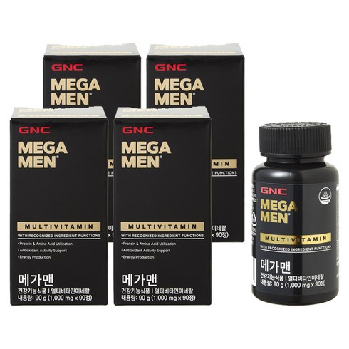 GNCMEGAMEN 멀티비타민 미네랄, 90정, 4개