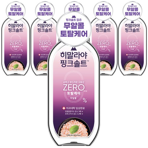 히말라야핑크솔트 제로마일드민트 구강청결제, 1.2L, 6개