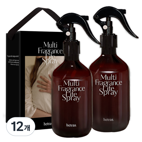 헤트라스 멀티프래그런스 라이프 스프레이 섬유향수 퓨어런드리 300ml x 2p, 12개