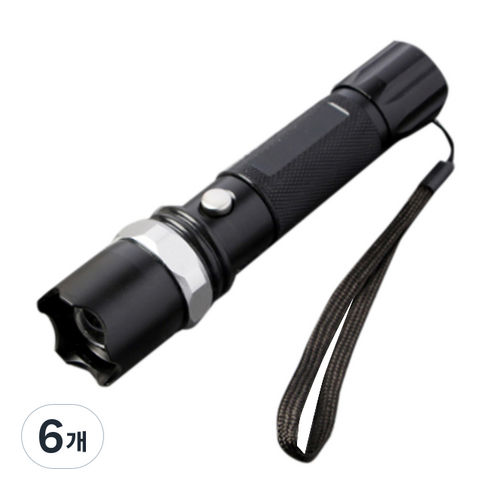 5W LED 볼트 줌 손전등, 랜덤 발송, 6개