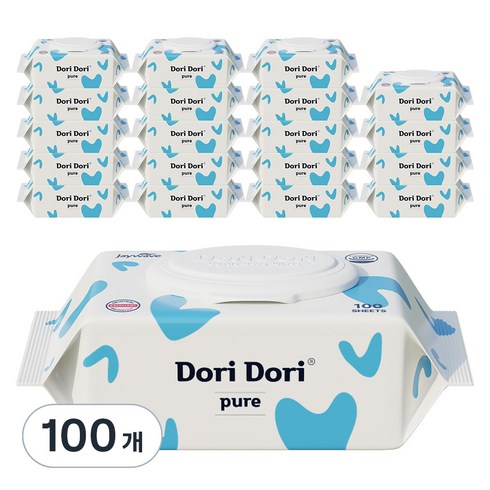 도리도리 퓨어 물티슈 리필형, 35g, 100매, 100개