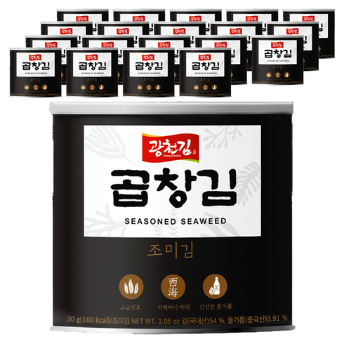 광천김 곱창캔김, 30g, 20개