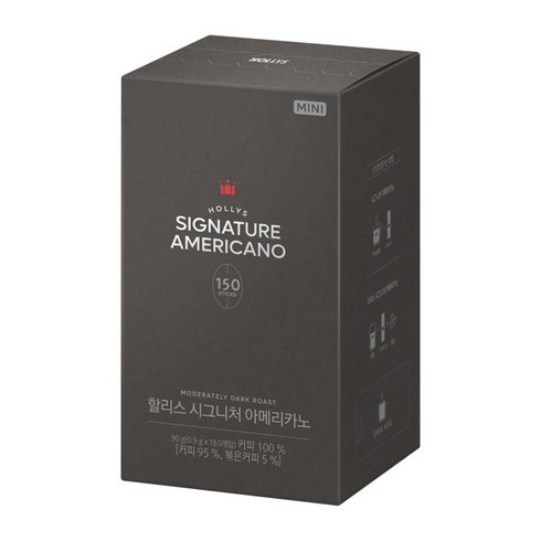 할리스 시그니처 아메리카노 미니 다크 원두커피믹스, 900mg, 150개입, 1개