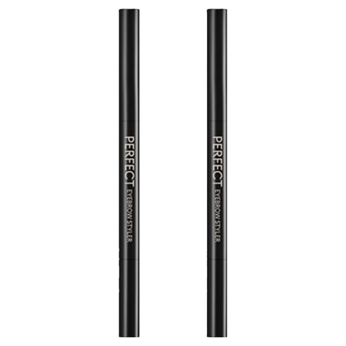 미샤 퍼펙트 아이브로우 스타일러 오토펜슬 0.15g, 블랙, 2개