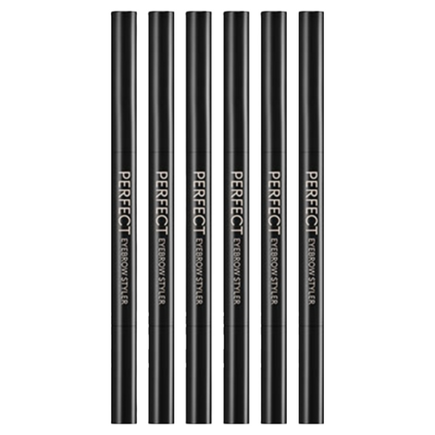 미샤 퍼펙트 아이브로우 스타일러 오토펜슬 0.15g, 블랙, 6개