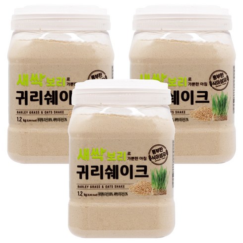 태광선식 새싹보리로 가뿐한 아침 귀리쉐이크, 3개, 1.2kg