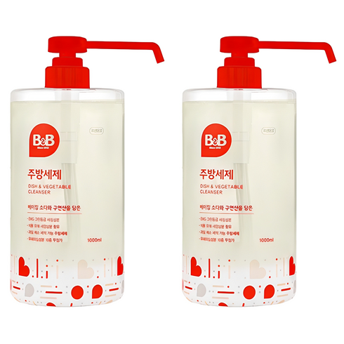 비앤비 용기형 주방세제, 1L, 2개