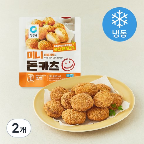 청정원 미니 돈카츠 (냉동), 340g, 2개