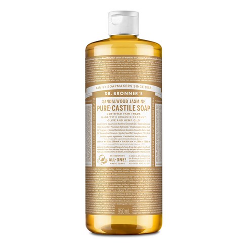 닥터브로너스 퓨어 캐스틸 솝 페이스 앤 바디워시 샌달우드 자스민, 950ml, 1개