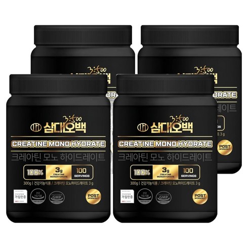 삼대오백 크레아틴 모노 하이드레이트, 300g, 4개
