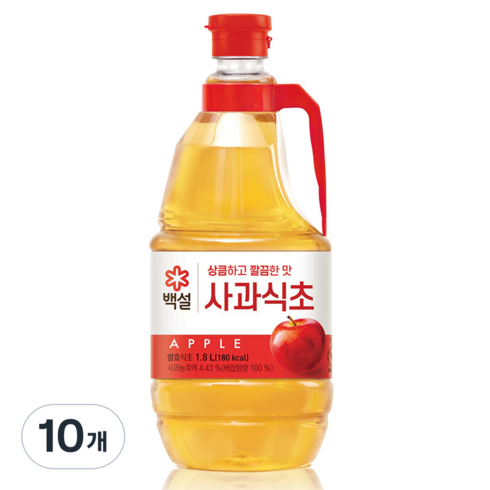 백설 사과식초, 1.8L, 10개