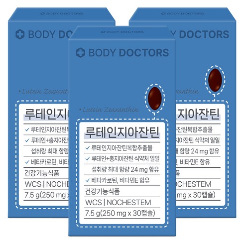 바디닥터스 루테인 지아잔틴, 30정, 3개