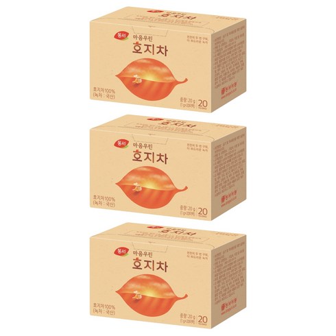 동서 마음우린 호지차, 1g, 3개, 20개입