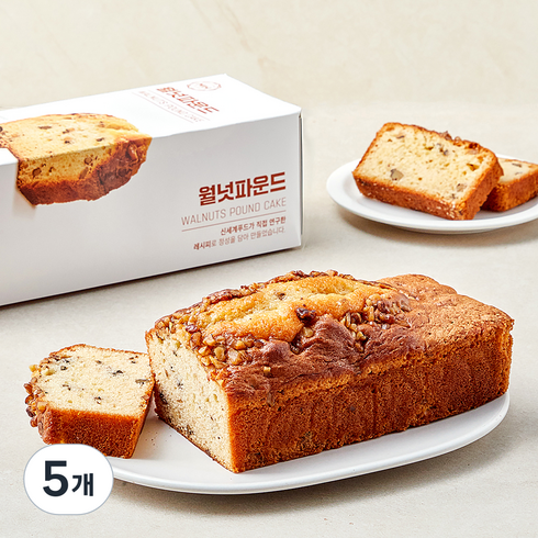 밀크앤허니 월넛파운드 케이크, 650g, 5개