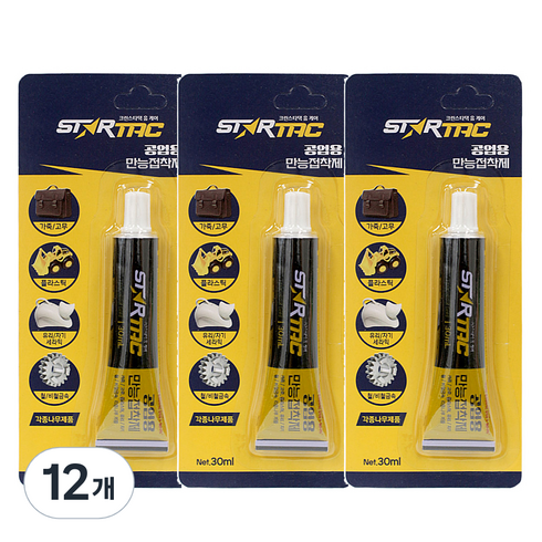 크린스타 크린스타택 공업용 접착제 30ml ST-024, 12개