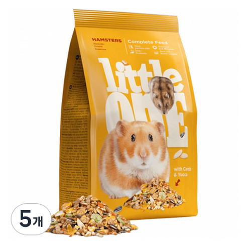 LittleOne 푸드 햄스터 사료, 5개, 900g