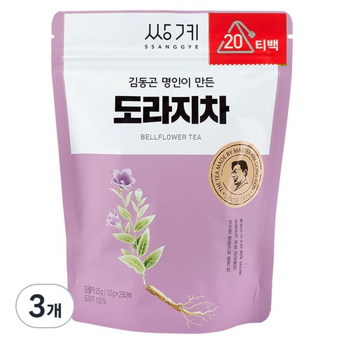 쌍계명차 김동곤 명인이 만든 도라지차, 1g, 20개입, 3개