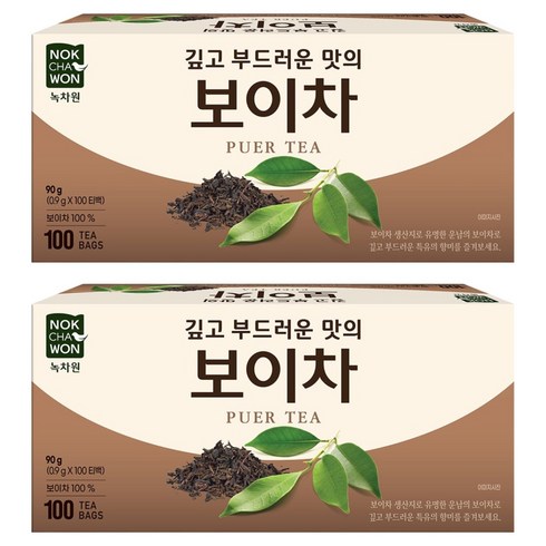 녹차원 보이차, 900mg, 100개입, 2개