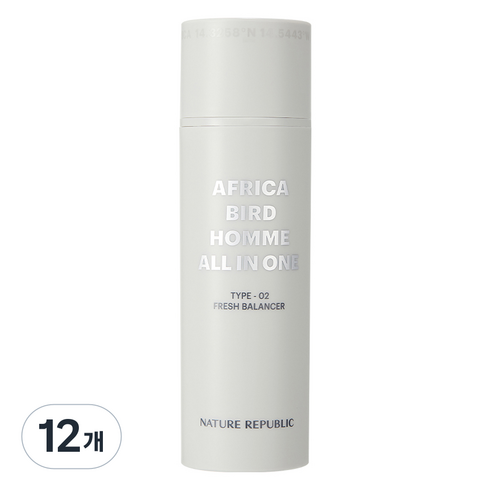 네이처리퍼블릭 아프리카 버드 옴므 올인원 프레시 밸런서, 150ml, 12개