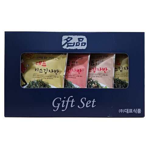 한아담식품 대표 미스 김자반 3가지맛 40g x 4개입 선물세트, 10세트