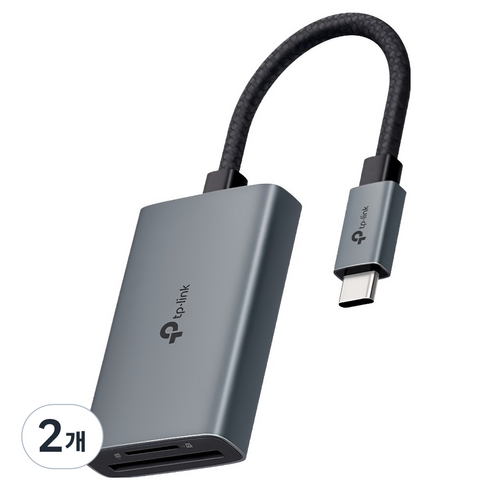 티피링크 C타입 USB to 3D / 마이크로 SD 4 카드 리더기, 그레이, 2개, UA440C