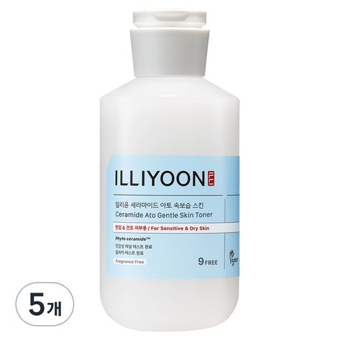 일리윤 세라마이드 아토 속보습 약산성 민감성 스킨, 250ml, 5개