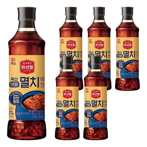 하선정 국산 명품 멸치액젓, 500g, 6개