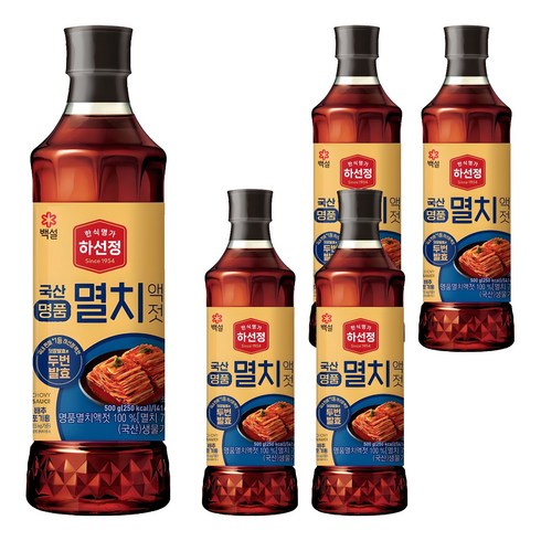 하선정 국산명품 멸치액젓, 500g, 5개