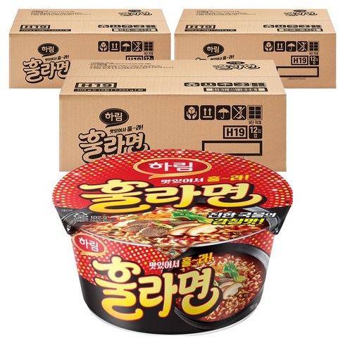 하림 훌라면 컵 102g, 36개