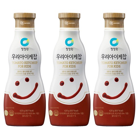 청정원 우리아이 토마토 케찹, 620g, 3개