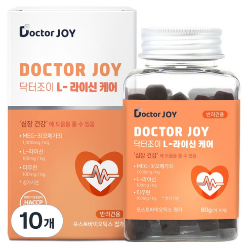 닥터조이 강아지 케어 영양제, 70정, 심장, 10개