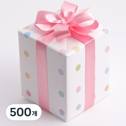 아이엔엠엔피 파스텔 도트 포장지, 화이트, 500개