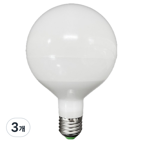가온엘이디 LED 볼전구 롱타입 12W, 주광색, 3개