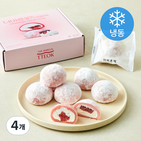 더바른 딸기크림떡 (냉동), 60g, 4개, 6개입