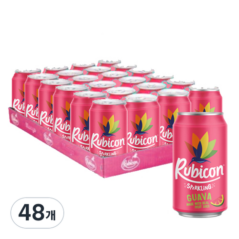 rubicon 구아바 탄산음료, 48개, 330ml