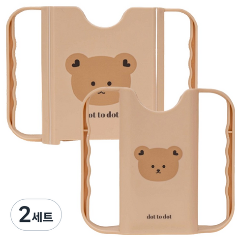 돗투돗 아가드 유아용 돗투돗 우유홀더 돗꼼 2.0 + 미니팩홀더 125ml 돗꼼 2.0 세트, 브라운(우유홀더), 브라운(미니팩홀더), 2세트