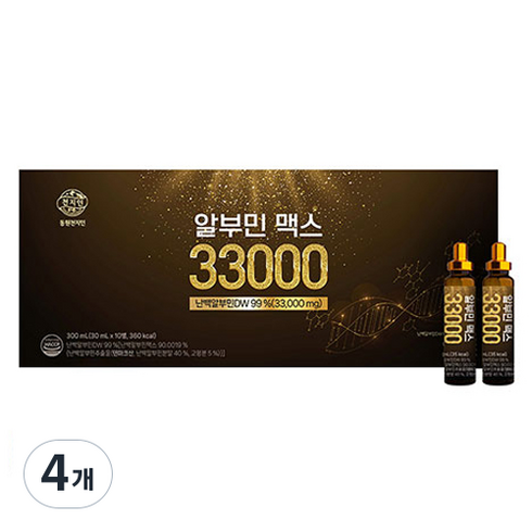 천지인 알부민 맥스 33000 10p + 쇼핑백, 4개, 300ml