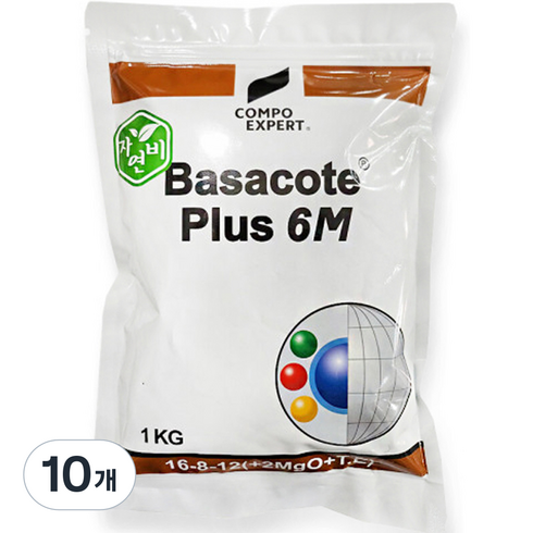 COMPOEXPERT 바사코트 화분 식물영양제 6개월 복합 코팅비료, 10개, 1kg