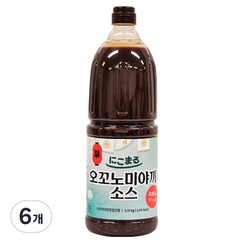 니코마루 오꼬노미야끼소스, 2.15kg, 6개