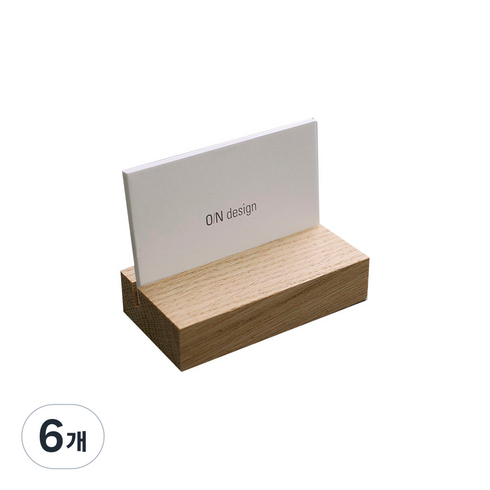 원세븐나인 오크 우드 명함꽂이, 6개