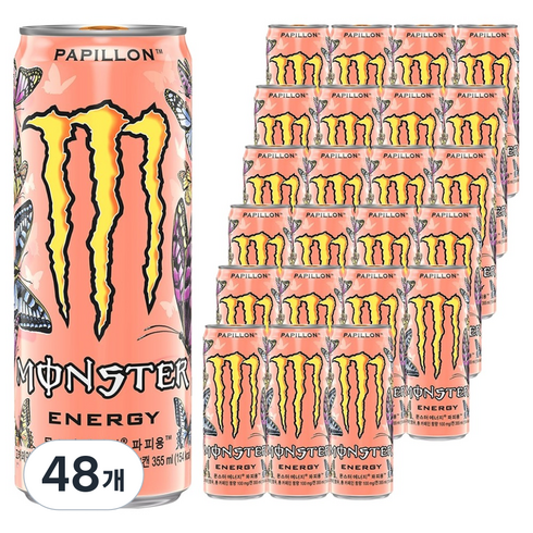 몬스터에너지 드링크 파피용, 355ml, 48개