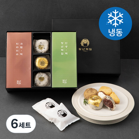 청년떡집 황금떡세트 1호 770g (냉동), 6세트