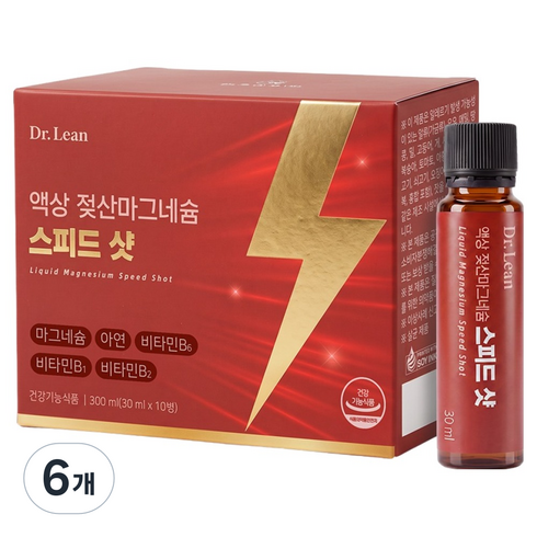 닥터린 액상 젖산마그네슘 스피드 샷 300ml, 6개, 10회분