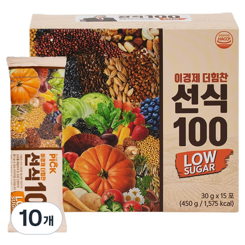 래오이경제 더힘찬 선식 100 로우슈거 15p, 450g, 10개