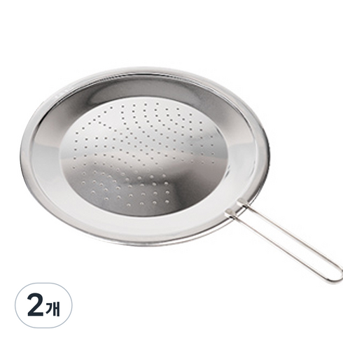 키친아트 후라이팬 타공 스테인레스 커버, 32cm, 2개