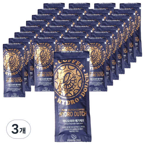 하이드로더치 더치커피 에티오피아 예가체프 콜드브루 원액, 30ml, 40개입, 3개
