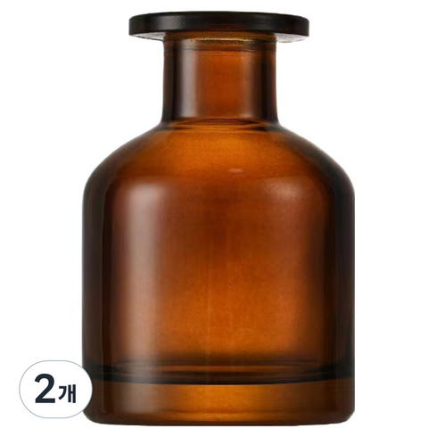 입구가 큰 디퓨저 공병, 브라운, 2개, 50ml