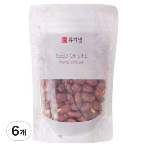 유기샘 오븐에 구운 자색 땅콩, 6개, 200g